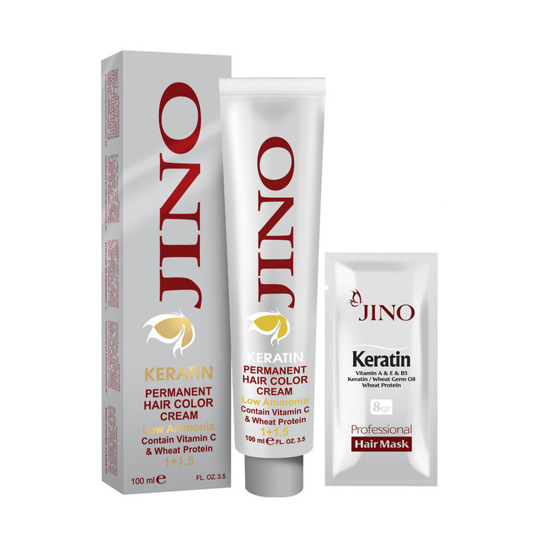 رنگ مو ژینو سری Red Violet شماره 7.62 حجم 100 میلی لیتر رنگ بلوند شرابی متوسط