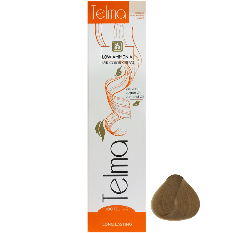 رنگ مو تلما مدل Low Ammonia شماره 7.78 حجم 100 میلی لیتر رنگ بلوند کاپوچینو متوسط