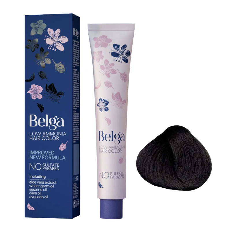 رنگ مو بلگا سری Blue شماره 1.0 حجم 100 میلی لیتر رنگ مشکی