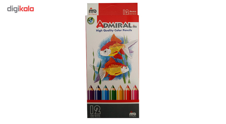 مداد رنگی 12 رنگ مدل ADMIRAL 761C