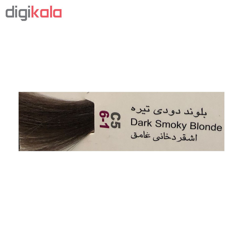 رنگ مو پادینا شماره C5-6-1 حجم 100 میلی لیتر رنگ بلوند دودی تیره