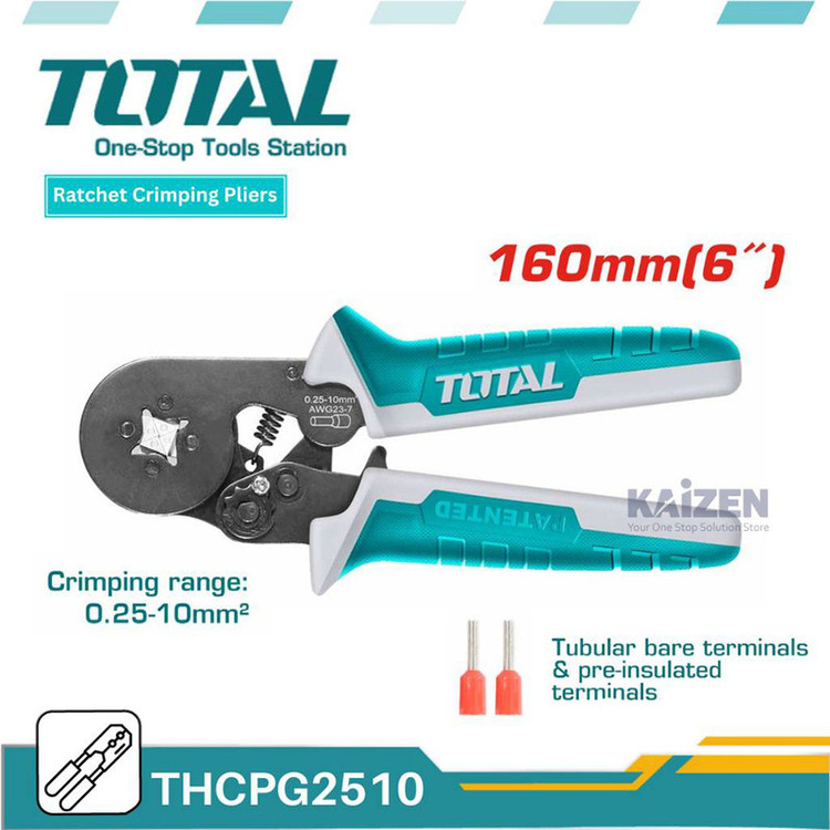 انبر پرچ وایرشو صنعتی توتال کد THCPG2510 سایز 6 اینچ