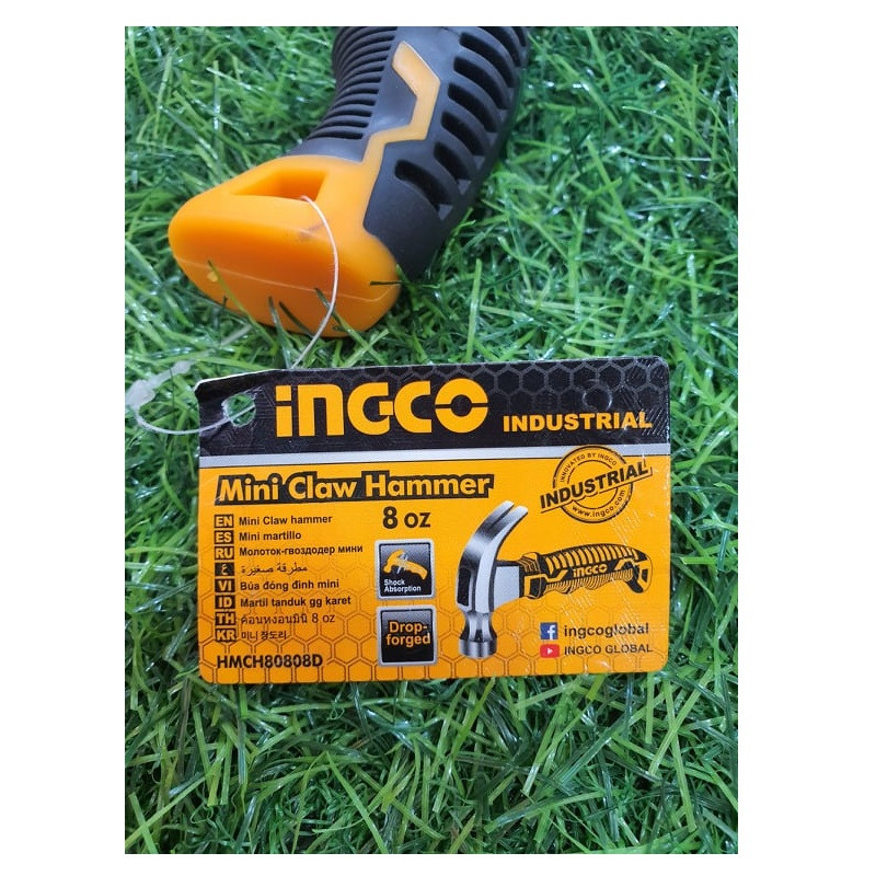 چکش اینکو مدل HMCH-80808D میخ کش دسته کوتاه وزن 340 گرم