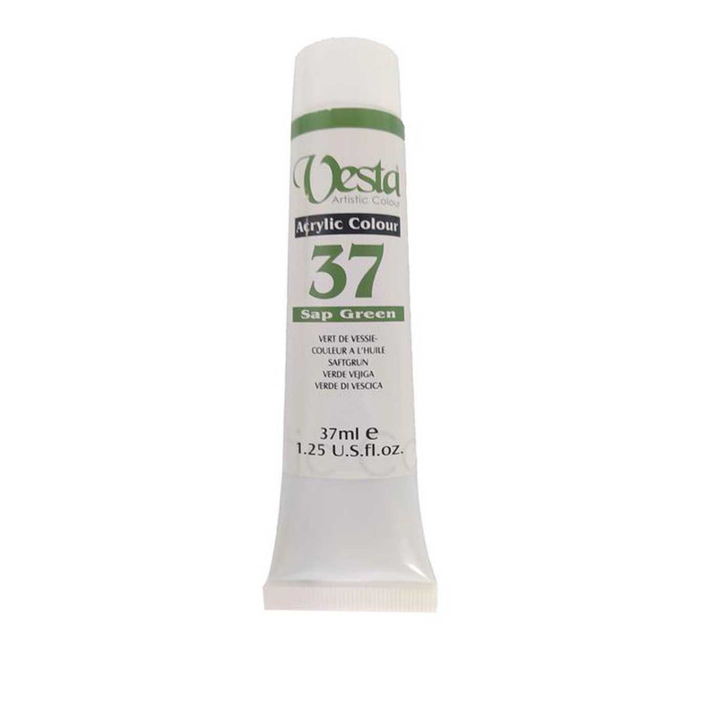 رنگ اکریلیک وستا مدل Sap Green 37 حجم 37 میلی لیتر