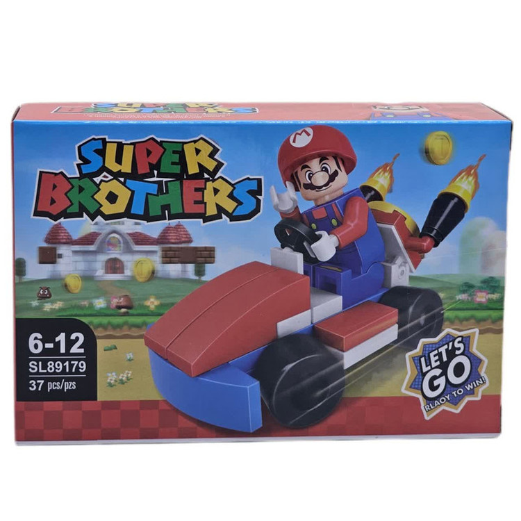 ساختنی 37 تکه ناب سل مدل ماریو ماشین سوار کد 37PCS/PZS SUPER BROTHERS SL89179 NO.1
