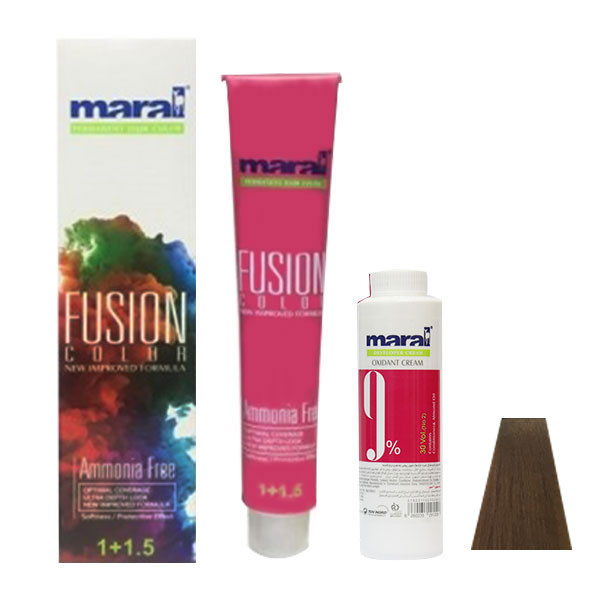 کیت رنگ مو مارال مدل Fusion شماره 5.753 حجم 100 میلی لیتر رنگ قهوه ای زنجبیلی