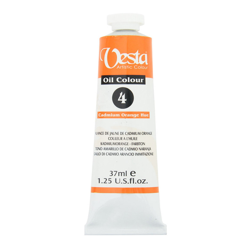 رنگ روغن وستا مدل Cadmium Orange Hue 4 حجم 37 میلی لیتر