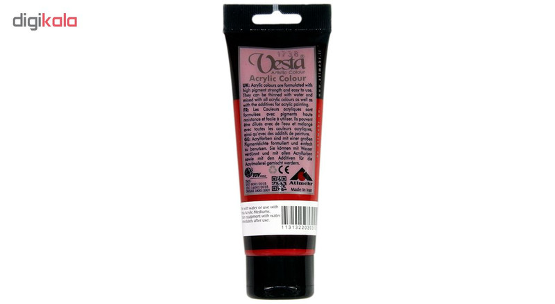 رنگ اکریلیک وستا مدل 06 Cadmium Red Deep Hue حجم 75 میلی لیتر
