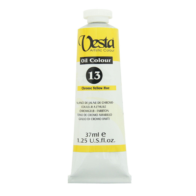 رنگ روغن وستا مدل Chrome Yellow Hue 13 حجم 37 میلی لیتر