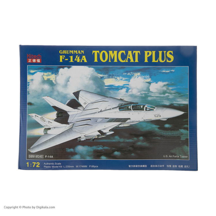ساختنی کیتک مدل هواپیما جنگنده F-14A Tomcat کد 3035