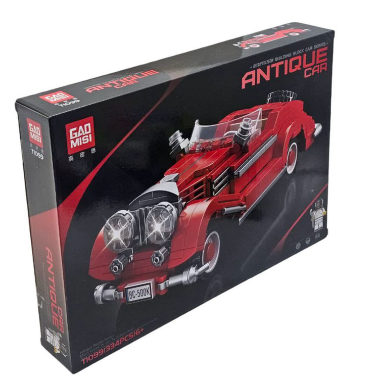 ساختنی 334 تکه ناب سل مدل شورلت بل ایرکلاسیک اسپرت CHEVEROlET BEL AIR BUILDING BLOCKS SPORT CAR BLK 334 PCS T1099