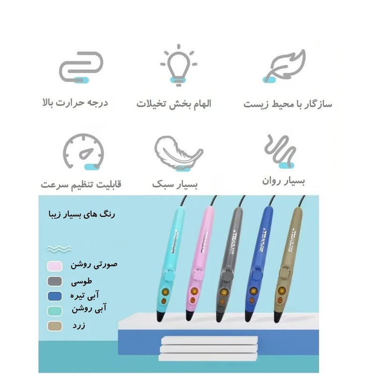 قلم طراحی سه بعدی مای ریول مدل RP-200A به همراه فیلامنت PLA