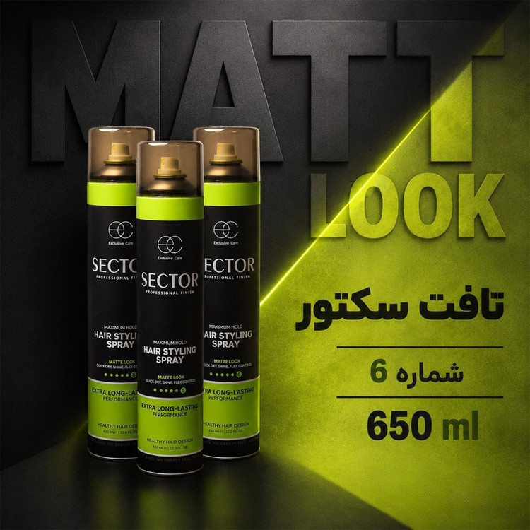 اسپری حالتدهنده مو با قدرت حفظ حالت مو شش سکتور مدل اکسترا مناسب برای انواع مو حجم 650 میلیلیتر