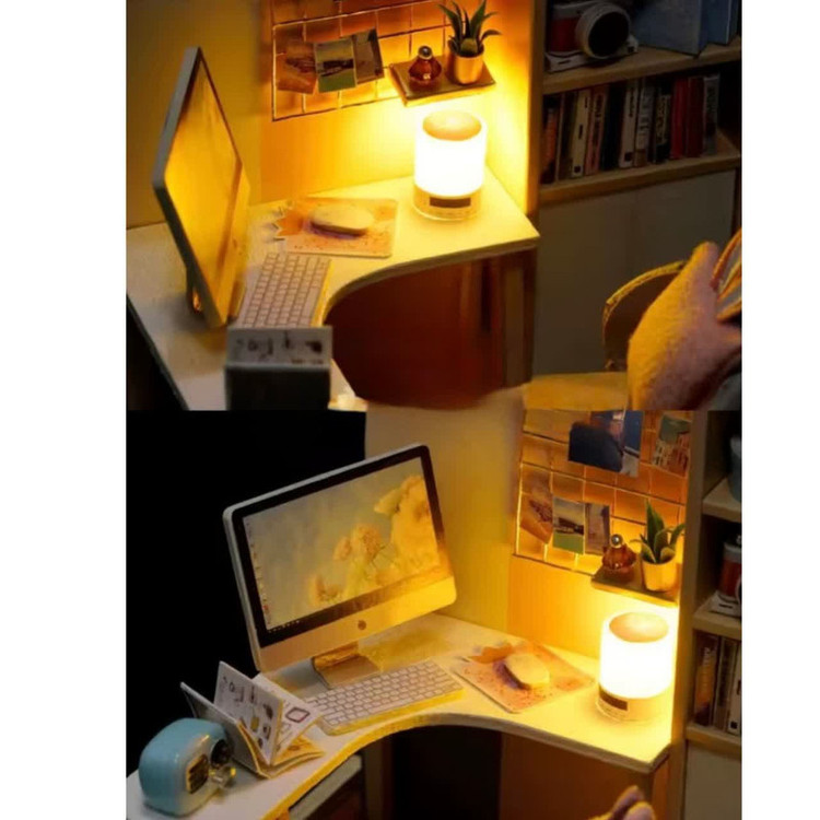 کیت ساختنی 300 تکه ناب سل مدل پازل خانه مینیاتوری چوبی چراغدار سه بعدی TQ-030 کد WORLD OF CREATIVITY CUTEROOM DIY HOUSE DO IT YOURSELF