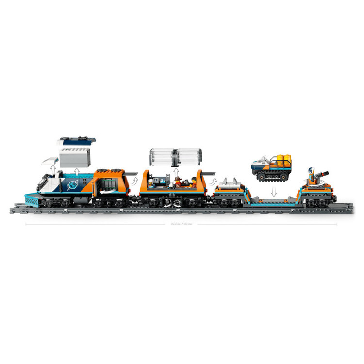لگو ۱۵۱۷ تکه سری سیتی مدل Explorers’ Arctic Polar Express Train کد 60470
