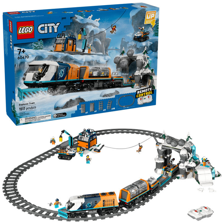 لگو ۱۵۱۷ تکه سری سیتی مدل Explorers’ Arctic Polar Express Train کد 60470