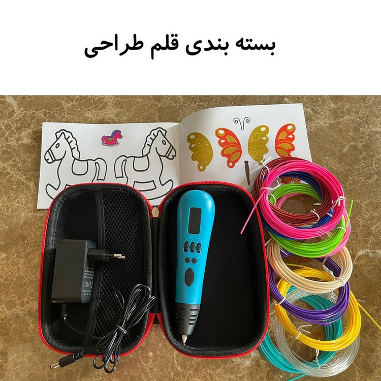 قلم طراحی سه بعدی جی ای آر مدل MP01 به همراه فیلامنت PLA