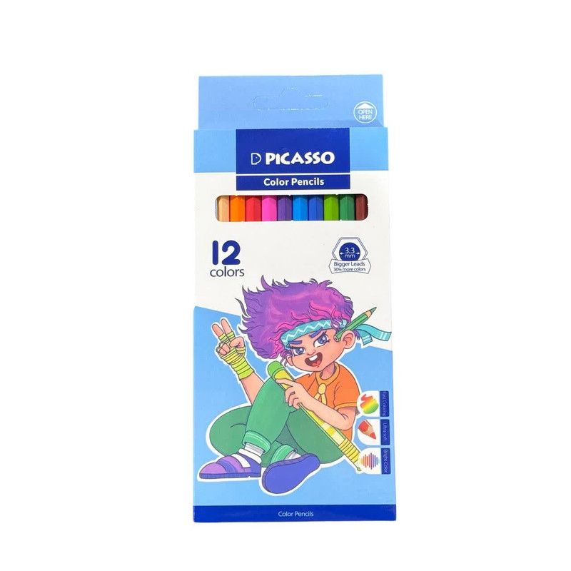 مداد رنگی 12 رنگ پیکاسو مدل D-12 کد 556