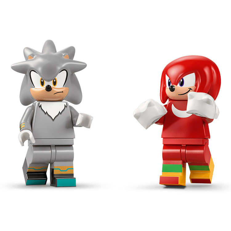 لگو 378 تکه سری LEGO Sonic the Hedgehog مدل Silver's Car vs. Knuckles' Monster Truck کد 77118