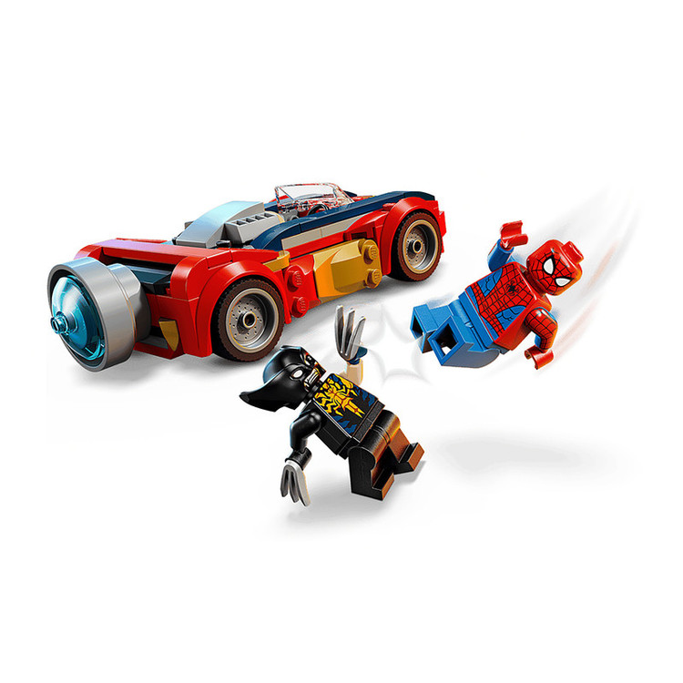 لگو 134 تکه سری Marvel مدل Spider-Man Car vs. Venomized Wolverine کد 76336