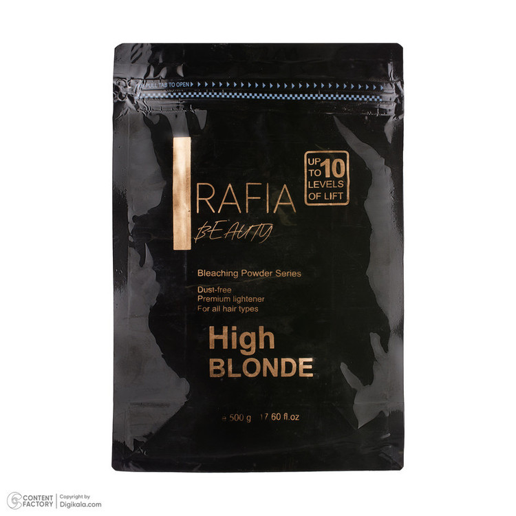 پودر دکلره رافیا مدل HIGH BLONDE وزن 500 گرم رنگ سفید