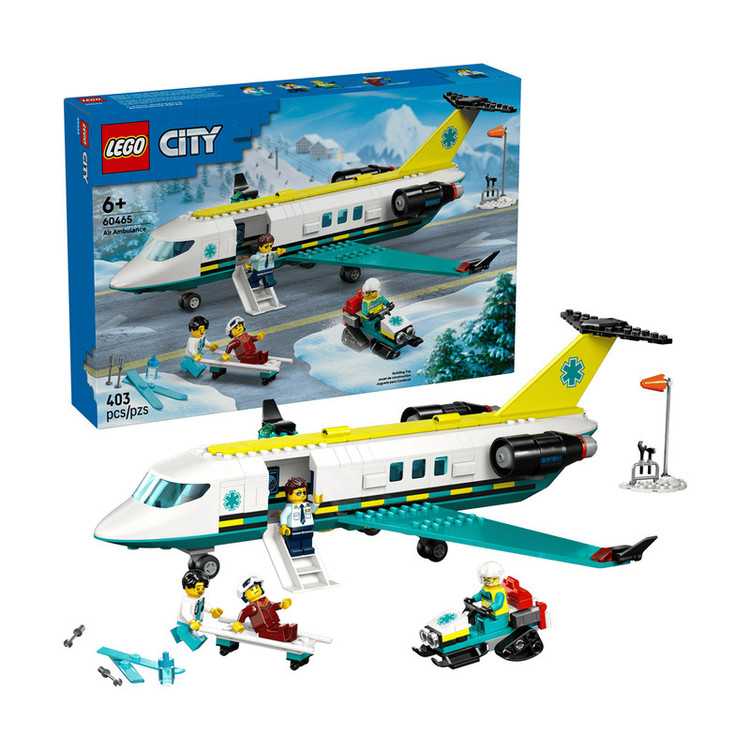 لگو 403 تکه سری City مدل Emergency Air Ambulance Airplane کد 60465