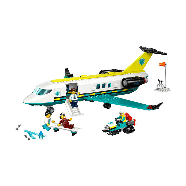 لگو 403 تکه سری City مدل Emergency Air Ambulance Airplane کد 60465