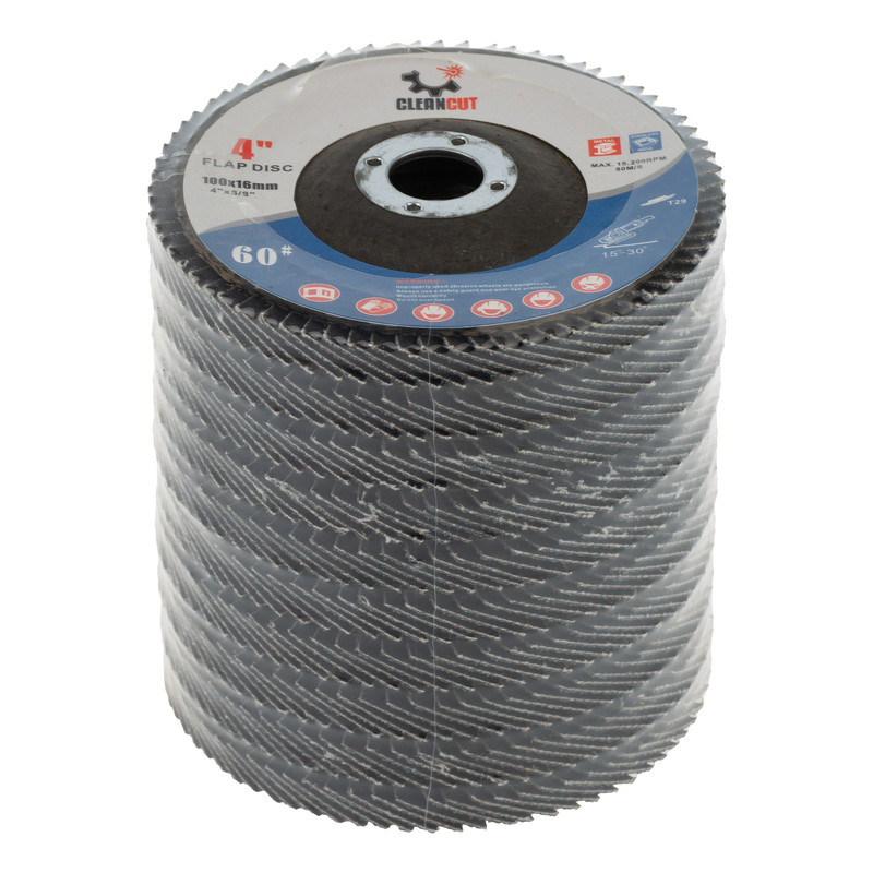 سنباده فلاپ دیسک کلین کات مدل 100mm-16-60 بسته 10 عددی