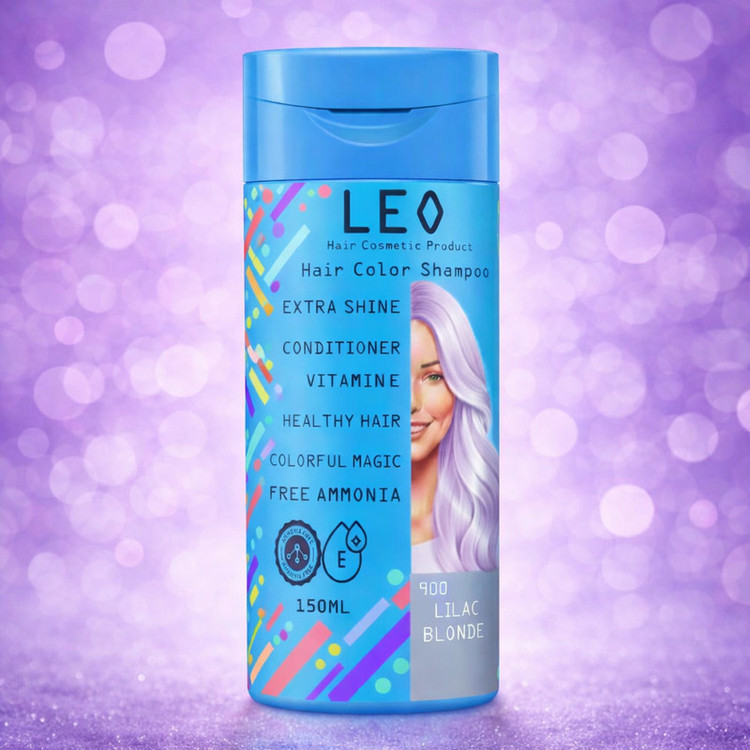 شامپو رنگ مو لئو شماره 900 رنگ بلوند یاسی حجم 150 میلی لیتر