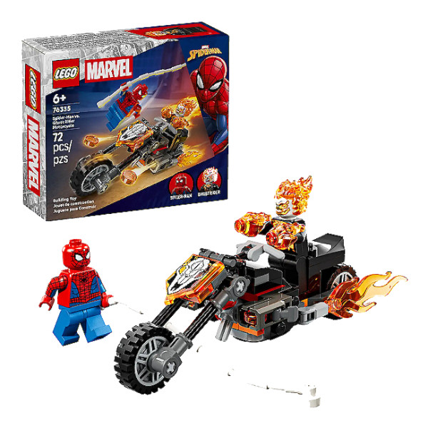 لگو 72 تکه سری مارول مدل Spider Man vs. Ghost Rider Motorcycle 76335