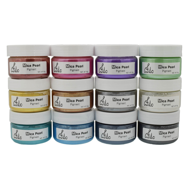 پودر رنگ رزین اپوکسی فیلو مدل Mica Pearl حجم 100 میلی لیتر