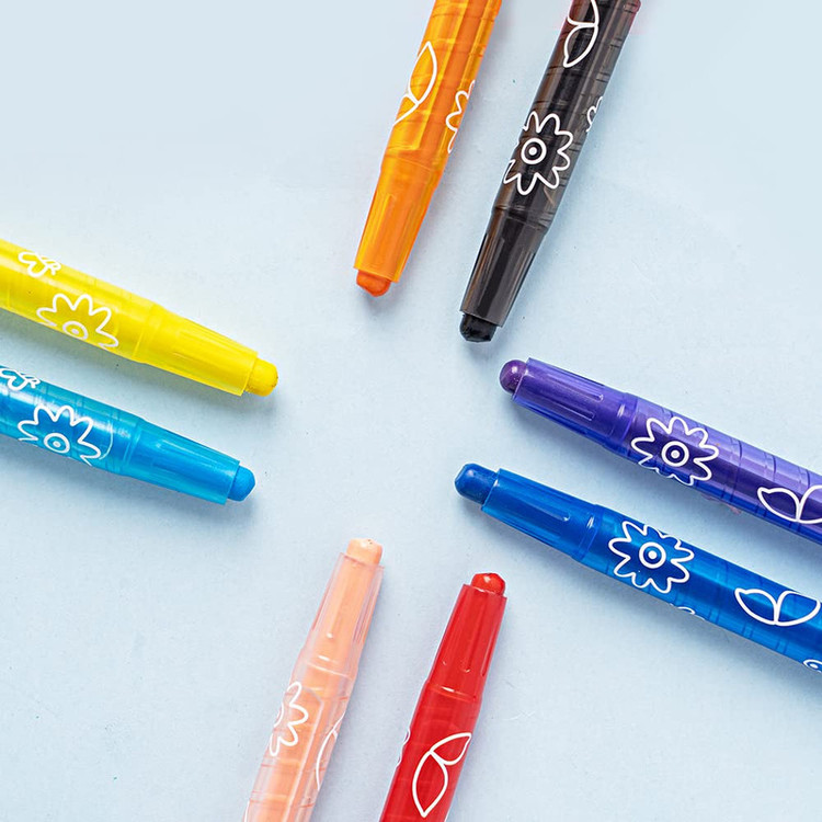پاستل 12 رنگ اماندجی مدل Twistable Crayons با مغزی سنگی