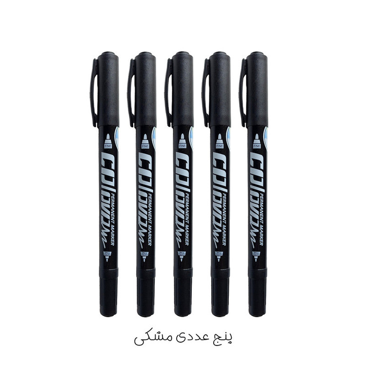 ماژیک کرونا مدل دو سر کد CO-1010 به همراه کاغذ یادداشت چسب دار بسته 10 عددی
