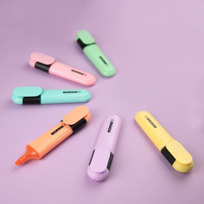 ماژیک علامت گذار کورس مدل BRIGHT LINER PLUS PASTEL بسته 6 عددی