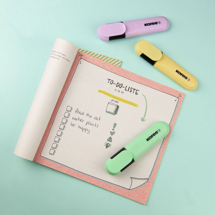 ماژیک علامت گذار کورس مدل BRIGHT LINER PLUS PASTEL بسته 6 عددی
