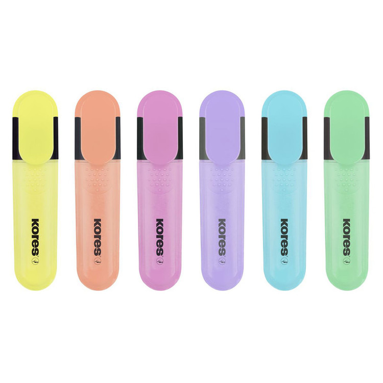 ماژیک علامت گذار کورس مدل BRIGHT LINER PLUS PASTEL بسته 6 عددی