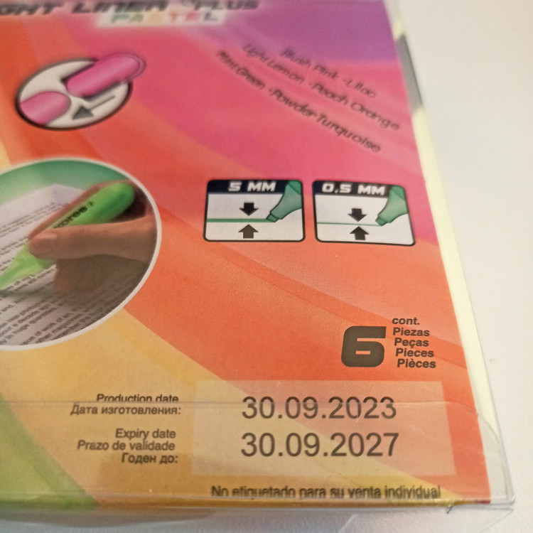 ماژیک علامت گذار کورس مدل BRIGHT LINER PLUS PASTEL بسته 6 عددی