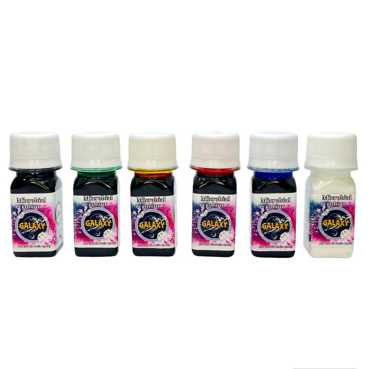 رنگ رزین اپوکسی گلکسی مدل microbial حجم 40 میلی لیتر بسته 6 عددی