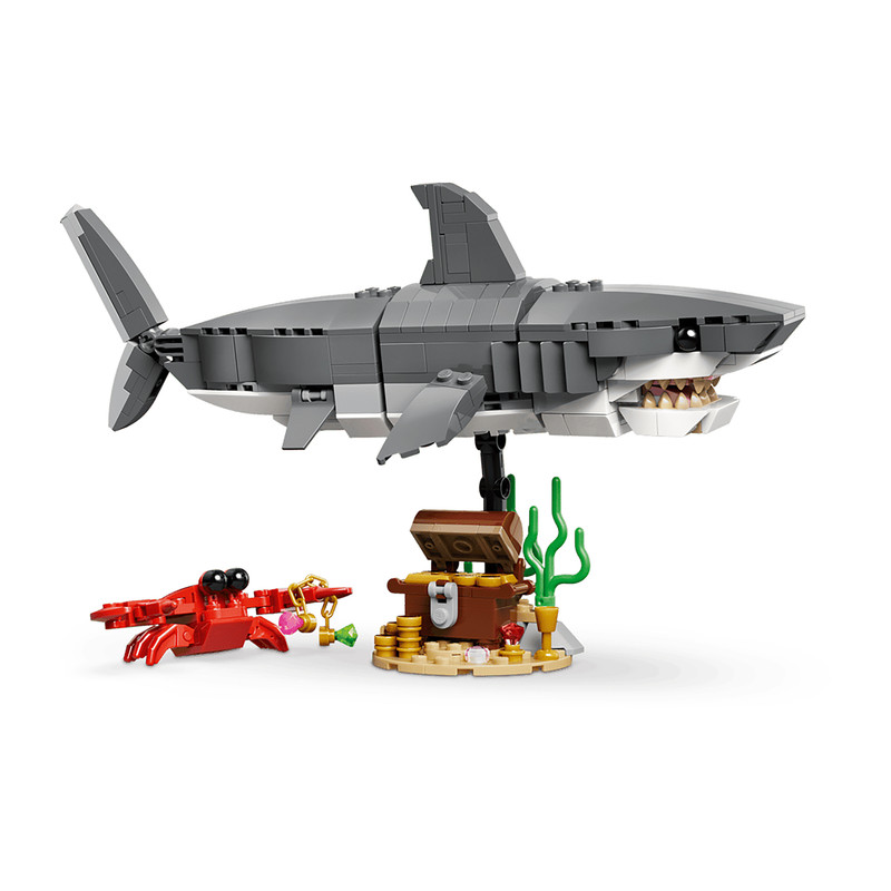 لگو 379 تکه سری Creator 3-in-1 مدل Fierce Shark with a Treasure Chest کد 31381