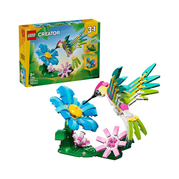 لگو 312 تکه سری Creator 3-in-1 مدل Wild Animals: Colorful Hummingbird کد 31384