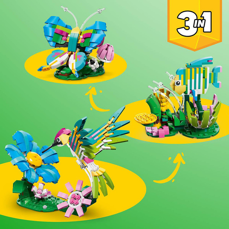 لگو 312 تکه سری Creator 3-in-1 مدل Wild Animals: Colorful Hummingbird کد 31384