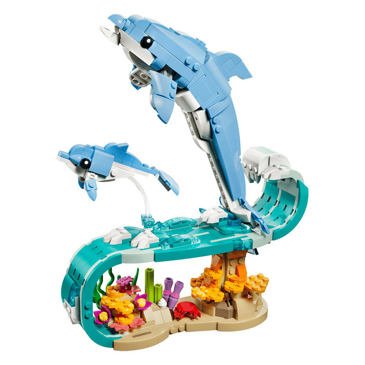 لگو 542 تکه سری Creator 3-in-1 مدل Sea Animals: Beautiful Dolphins کد 31385