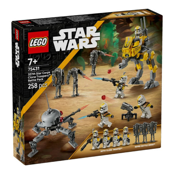 لگو 258 تکه سری استاروارز مدل 327th Star Corps Clone Troopers Battle Pack 75431