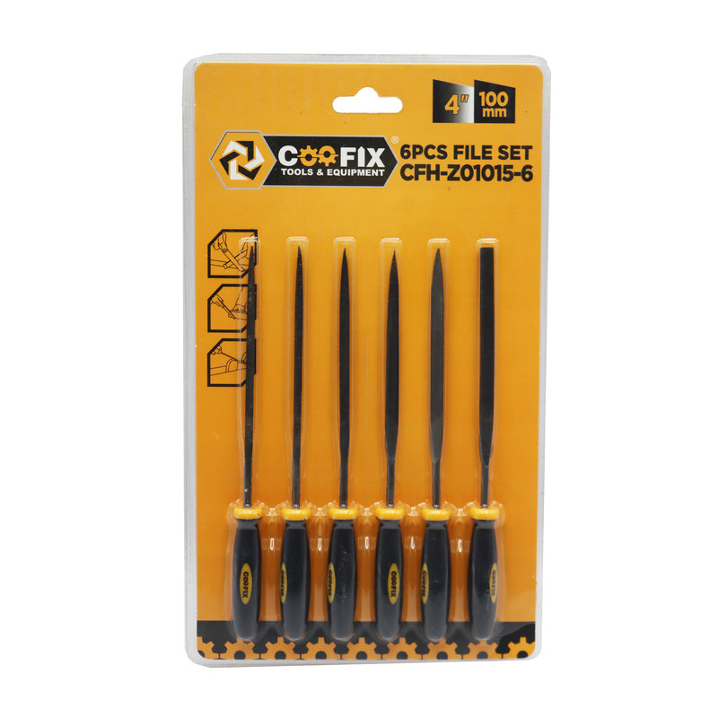 سوهان زرگری کوفیکس مدل YP-CFH-Z01015-6/4INCH-100MM مجموعه 6 عددی
