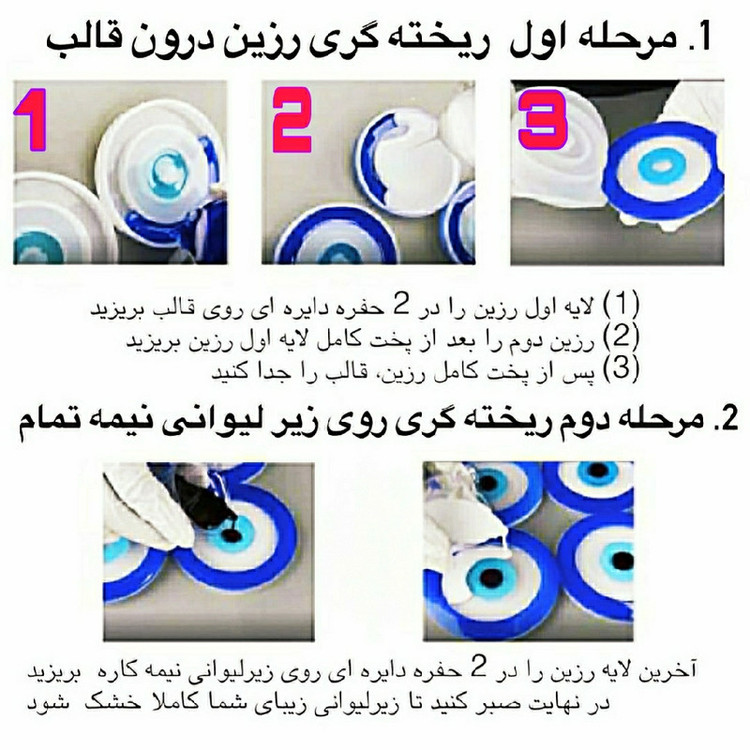 قالب رزین مدل چشم نظر کد 22
