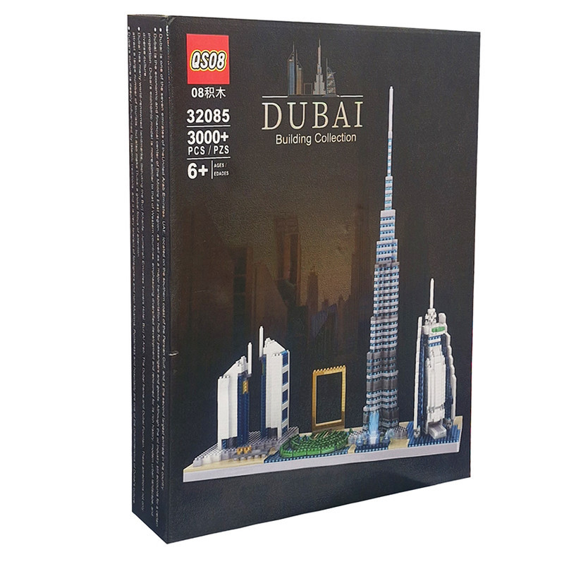 ساختنی 3000 تکه ناب سل مدل معماری برج های دبی 3000PCS/PZS DUBAIBUILDING COLLECTION 32085