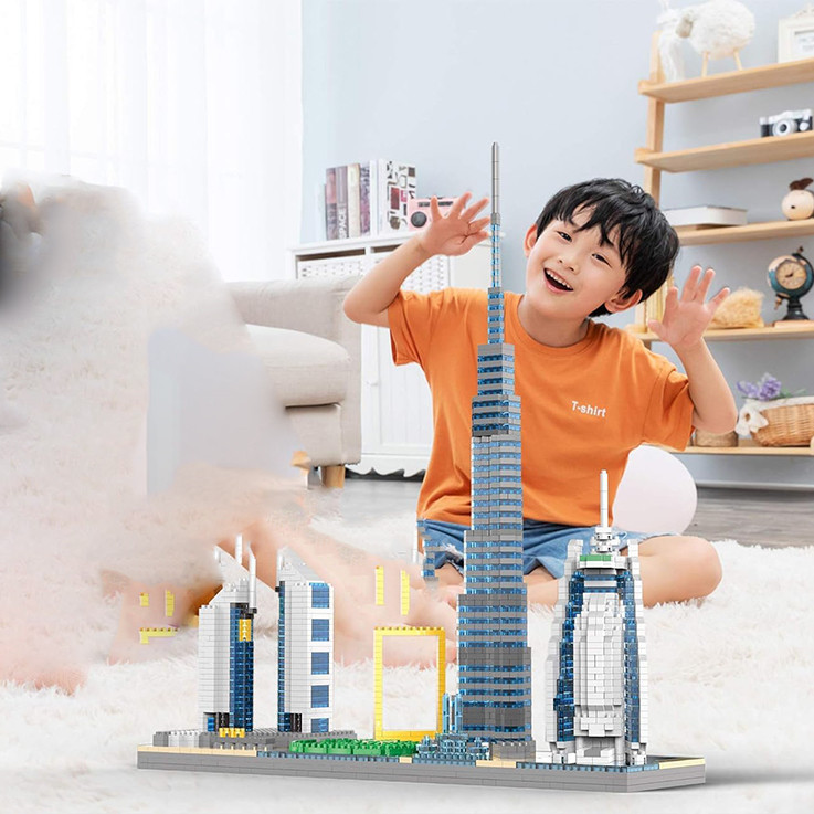 ساختنی 3000 تکه ناب سل مدل معماری برج های دبی 3000PCS/PZS DUBAIBUILDING COLLECTION 32085
