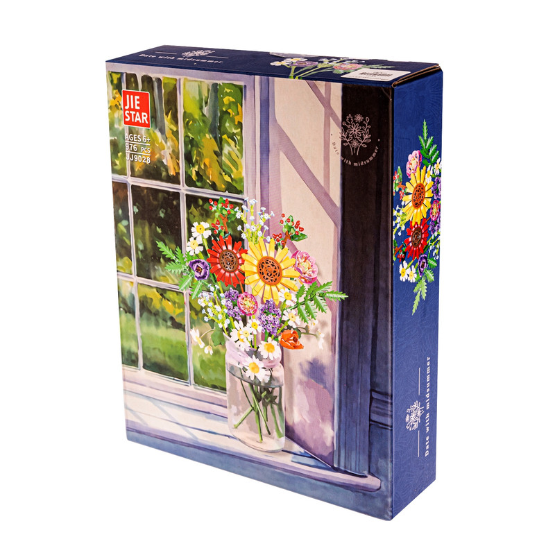 ساختنی 976 تکه ژی استار مدل دسته گل کد 9028