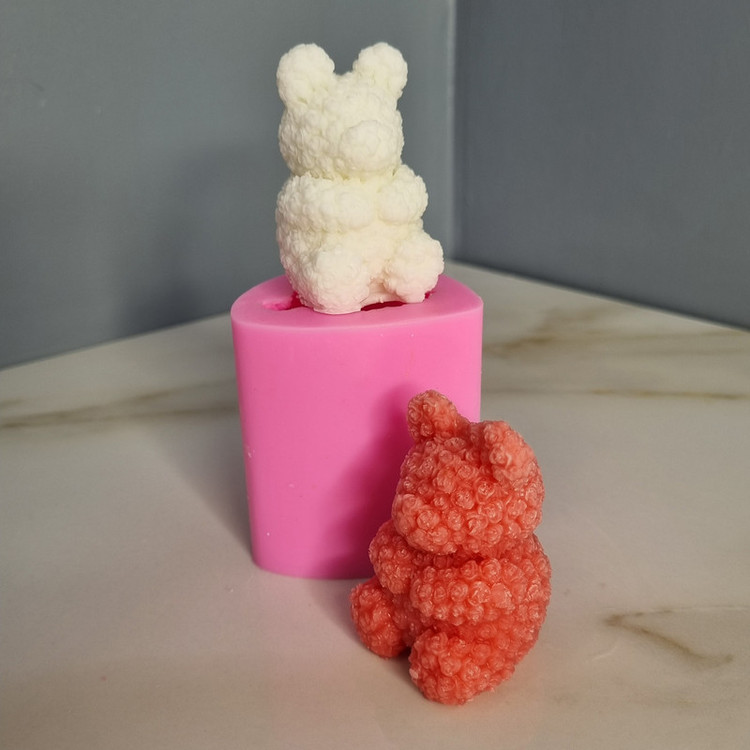 قالب شمع مدل خرس تدی گل گلی کد C 06CM