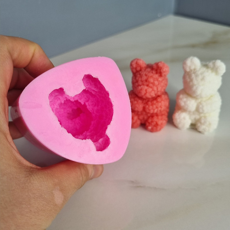 قالب شمع مدل خرس تدی گل گلی کد C 06CM